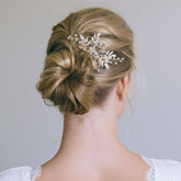 Gold Hair Comb, Gold Leaf Hair Comb, Silver Hair Comb, Gold headpiece, Gold leaf comb, Bridal hair comb, Prom Hair Comb, "Wendy"